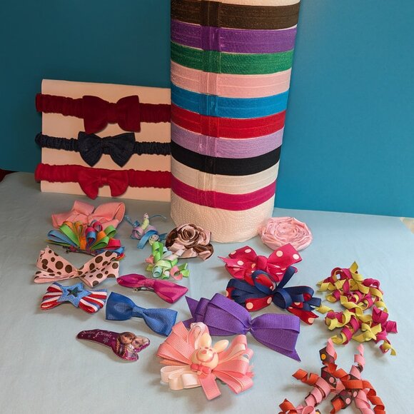 Stretchy Headbands & Clip On Hair Bows Bundle - Picture 5 of 12